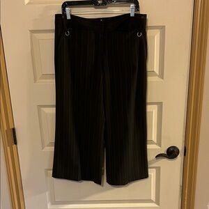 Laundry By Shelli Segal Black Pants with Pink Stripes